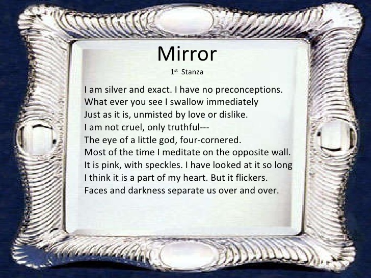 English Literature Mirror by Sylvia Plath