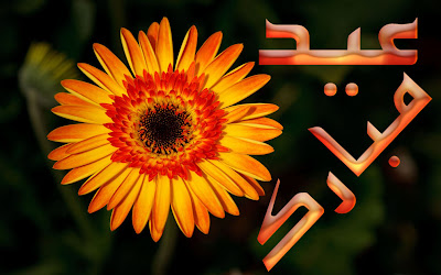 Free Eid Ul Zuha Adha Zuha Mubarak 2012 Card Flower HD Wallpapers Urdu Text 055