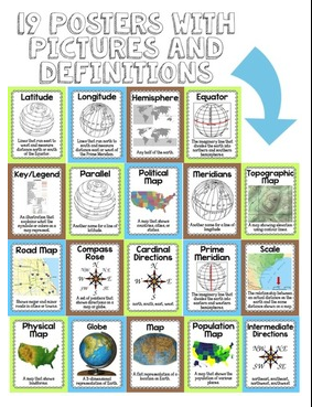 Let students have fun while learning about map skills with this interactive unit! Topics include cardinal directions, grids, scale, types of maps, and latitude and longitude. 