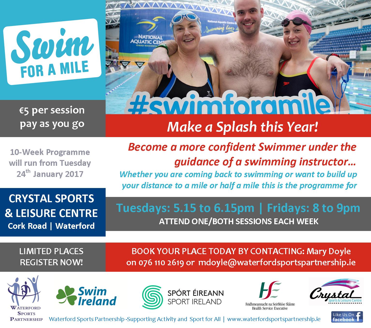 Waterford Sports Partnership Swim For A Mile. a confident