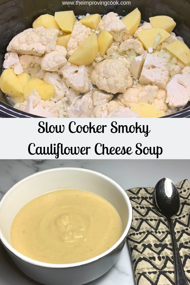 Slow Cooker Smoky Cauliflower Cheese Soup
