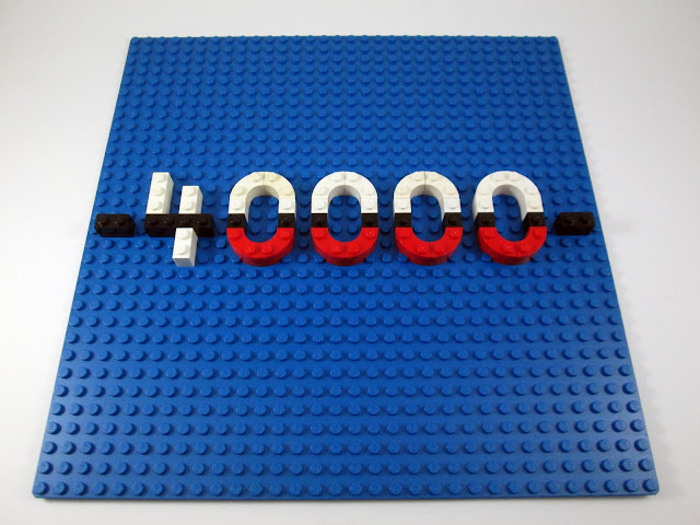 MOC LEGO Painel que assinala as 40000 visitas ao meu blogue