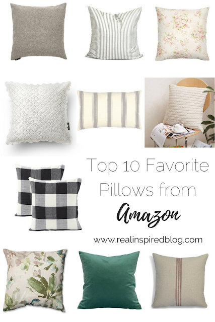 Finding pillows on Amazon can be daunting. Here is my list of top 10 favorite decorative pillows for Amazon and even four ideas for styling them! Are you more of a Modern Glam Farmhouse person? Or maybe Romantic Cottage is your thing? Here are four ideas for putting the right pillow combinations together!