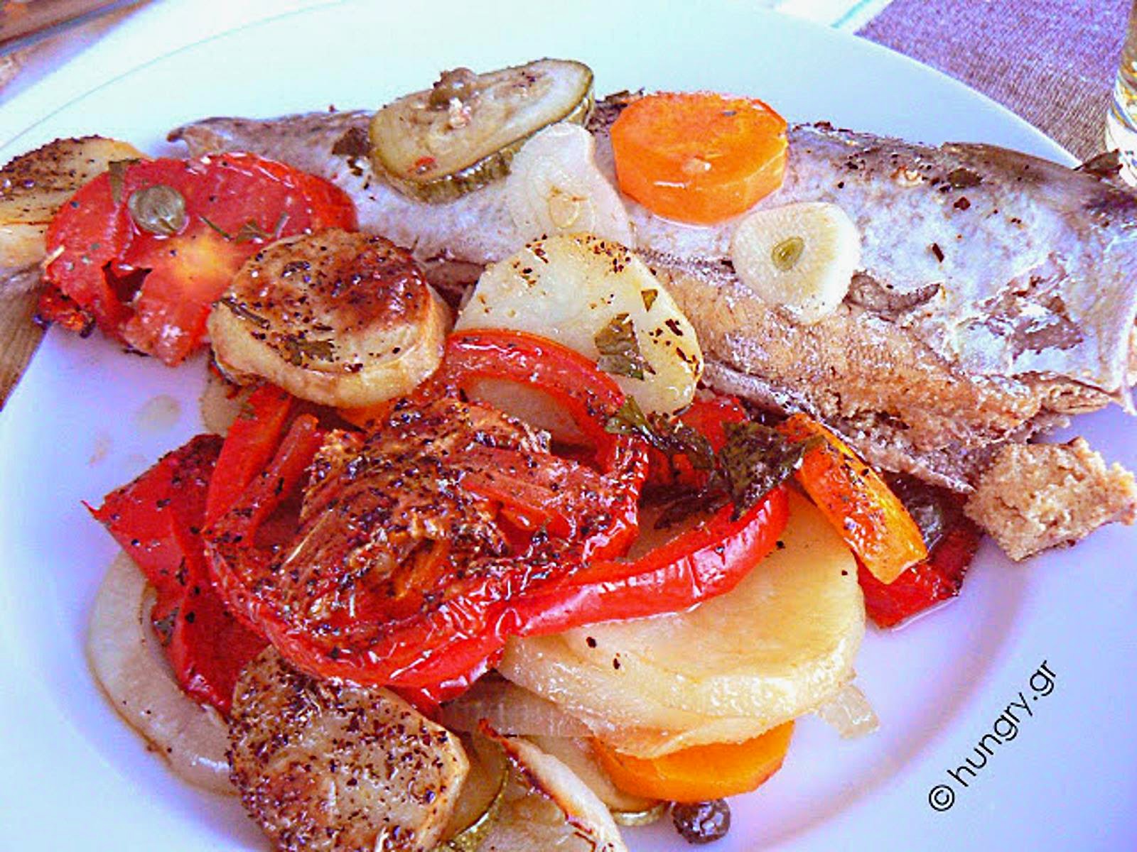 Oven Baked Mackerel with Vegetables