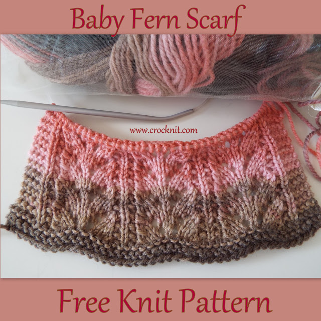 baby fern scarf, baby fern pattern, free knit patterns, how to knit, knit lace patterns, lace stitches, vintage knits, 