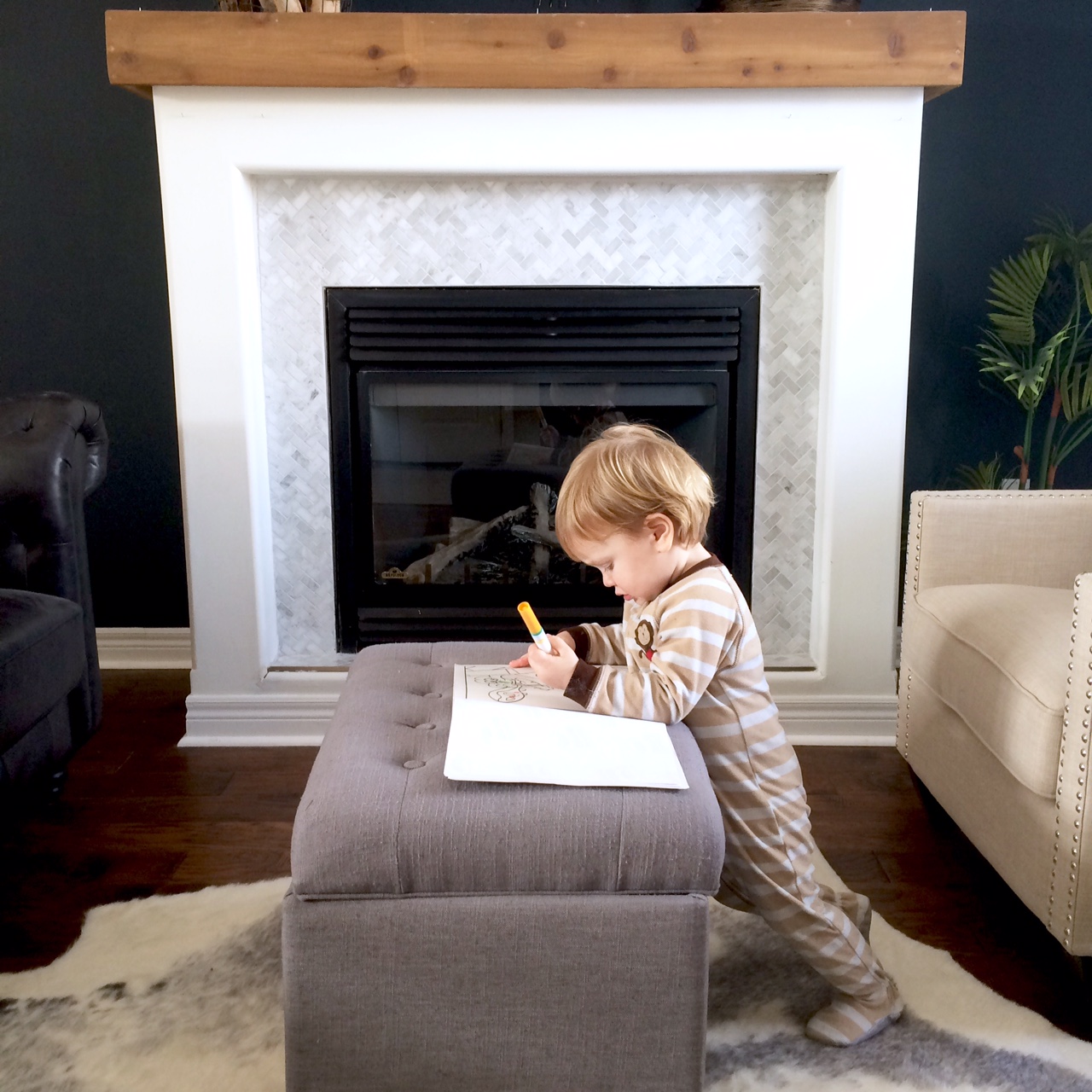Fireplace Makeover Before and After Harlow & Thistle