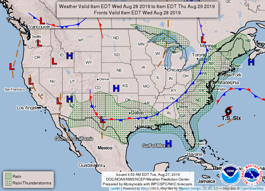 Thunder Pig Daily Weather Briefing For Tuesday August 27 2019