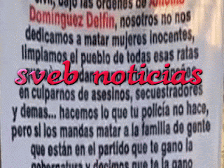 Poza Rica: Dejan mantas amenazantes a Yunes Linares y funcionarios