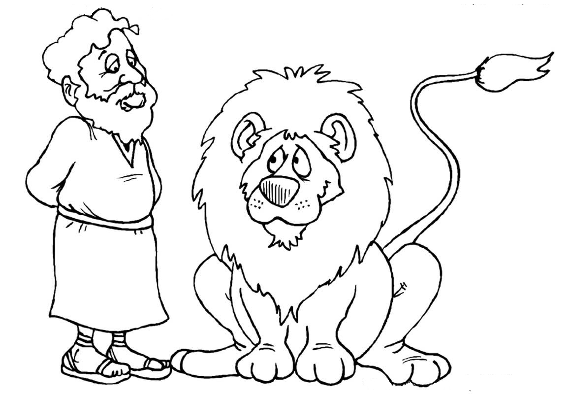 david and the lions den coloring pages - photo #2