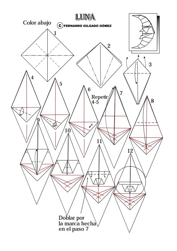 El arte del Origami Luna