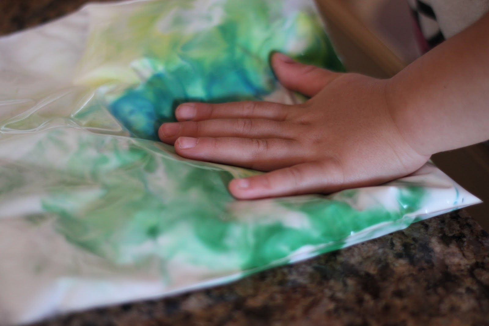 Playing House Color Mixing with Shaving Cream