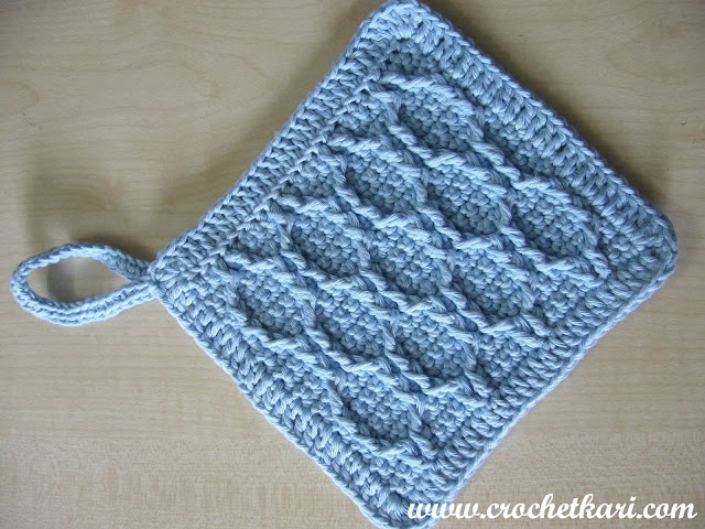 crochet honeycomb wash cloth