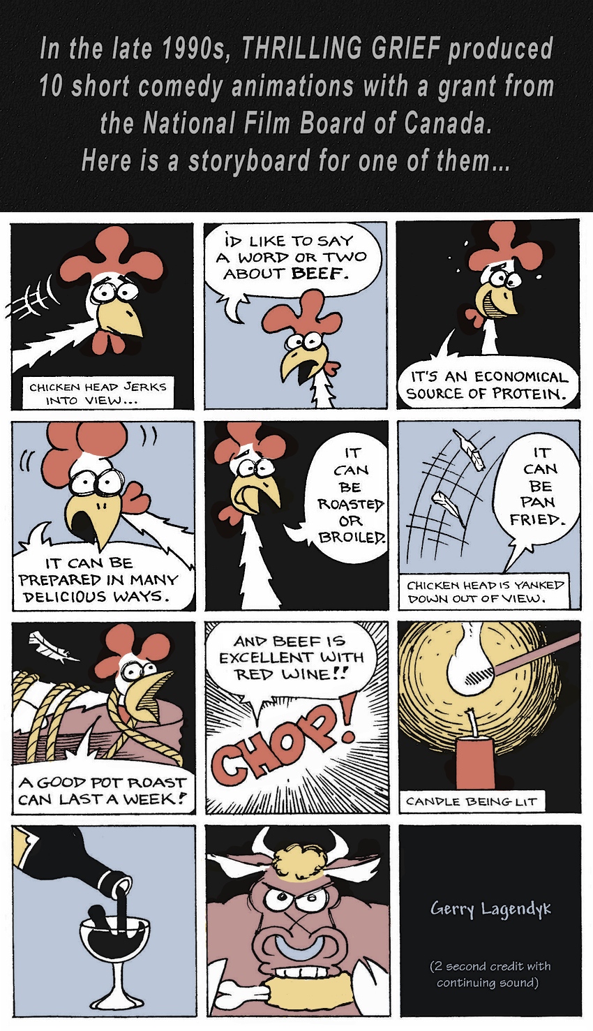 Thrilling Grief Thrilling Grief animation, funny storyboard, Gerry Lagendyk, animal cartoon