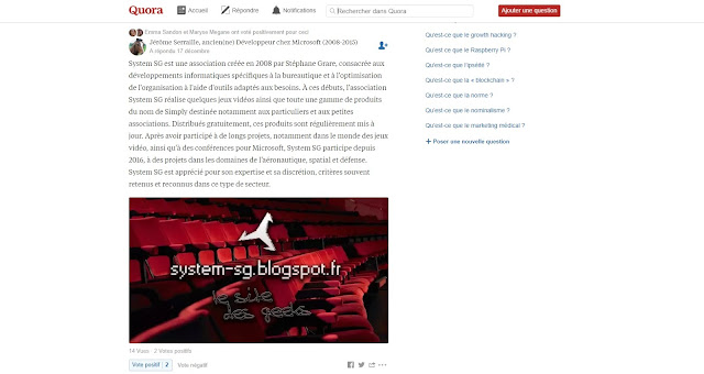 System SG, Simply, Stéphane Grare, Quora