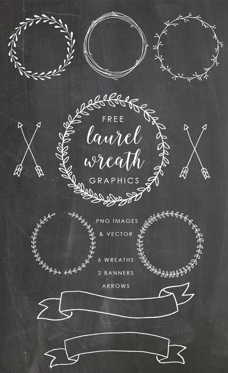 Free Laurel Wreath Clip Art  Little Kit Design