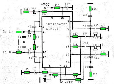 STK4389 amplifier circuit