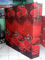 Kasur inoac motif tulip merah Kasur inoac motif bunga tulip merah