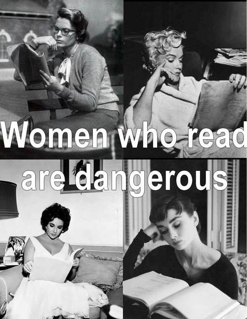 Képtalálat a következőre: „women who read are dangerous”