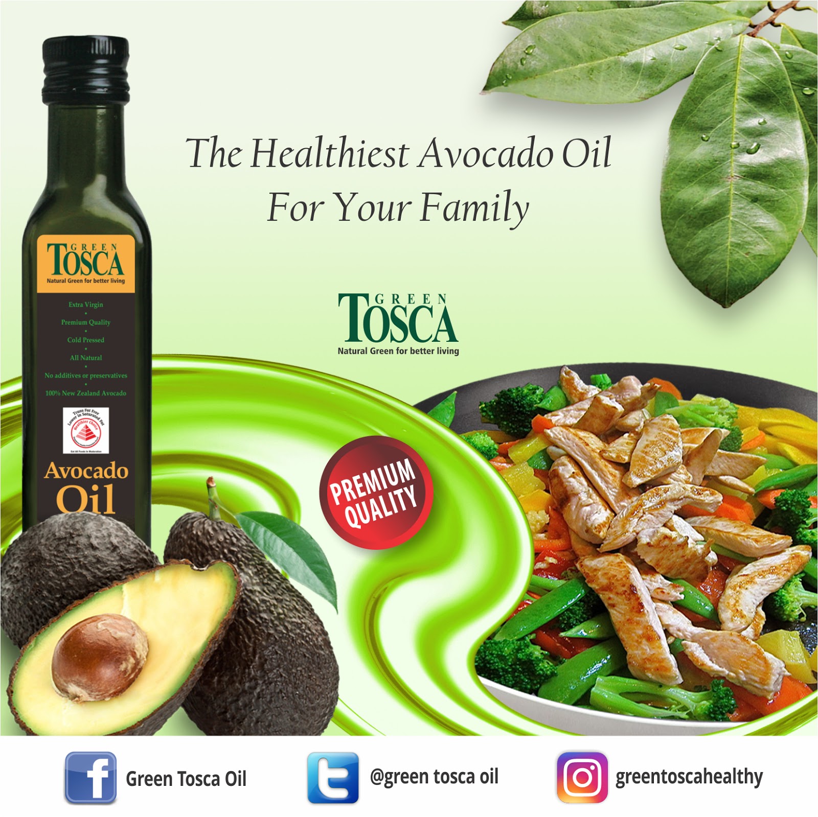 Avocado Oil (Minyak Alpukat) Minyak Cold Pressed Green Tosca