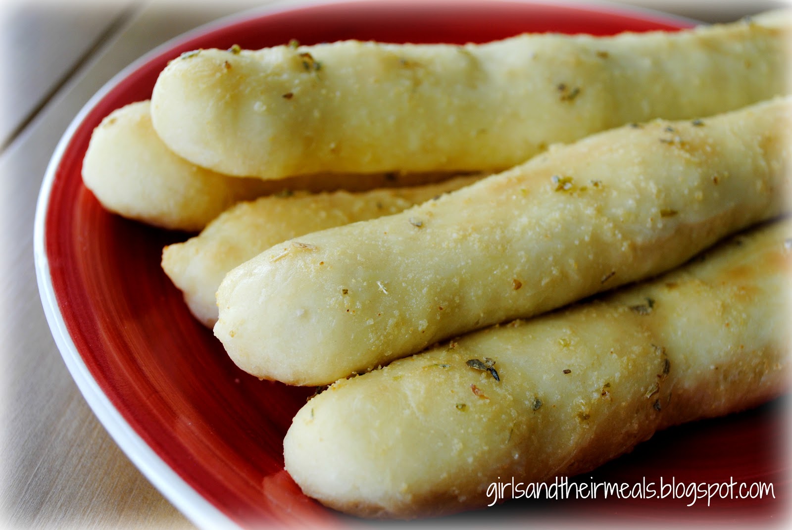 girls and their meals Garlic Breadsticks
