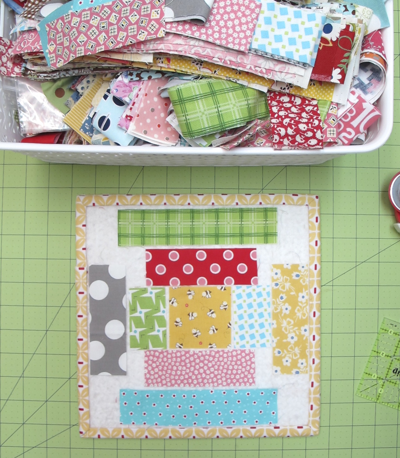 Scrappy Quilted Patchwork Pillows