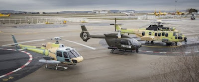 H125M, H145M y H225M equipados  con HForce  © Eric Raz / Airbus Helicopters