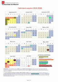 Calendario escolar curso 2019-20