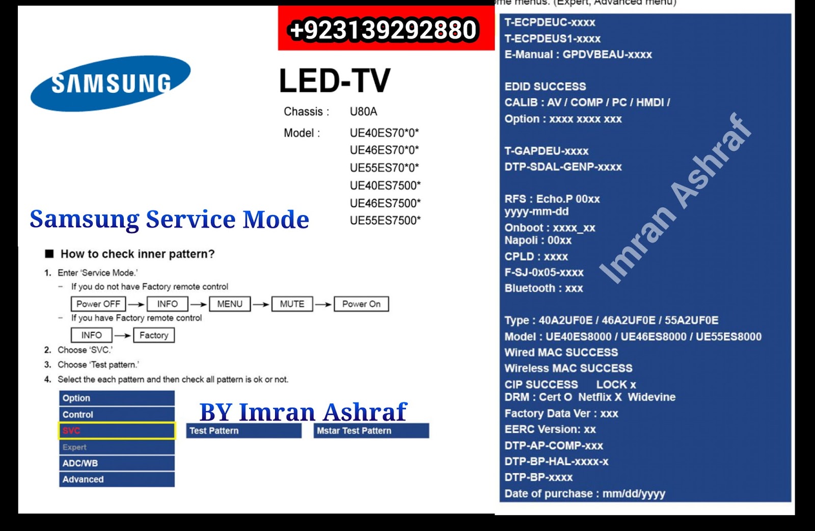 Samsung LED TV Service Code