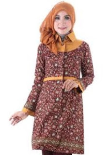 Model Baju Kerja Batik Atasan Muslim Model Baju Batik Wanita Muslim Untuk Kerja Yang Modis Dan Syar'i