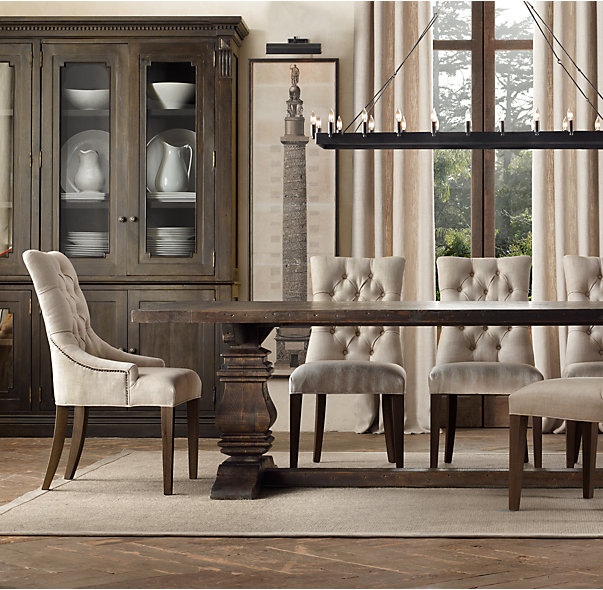 Vignette Design Ping For Dining Room Tables Restoration Hardware Has A Black Trestle Table That Looks Interesting Notice The Herringbone Floor Underneath Anyway It Is 84 Inches By 42 And