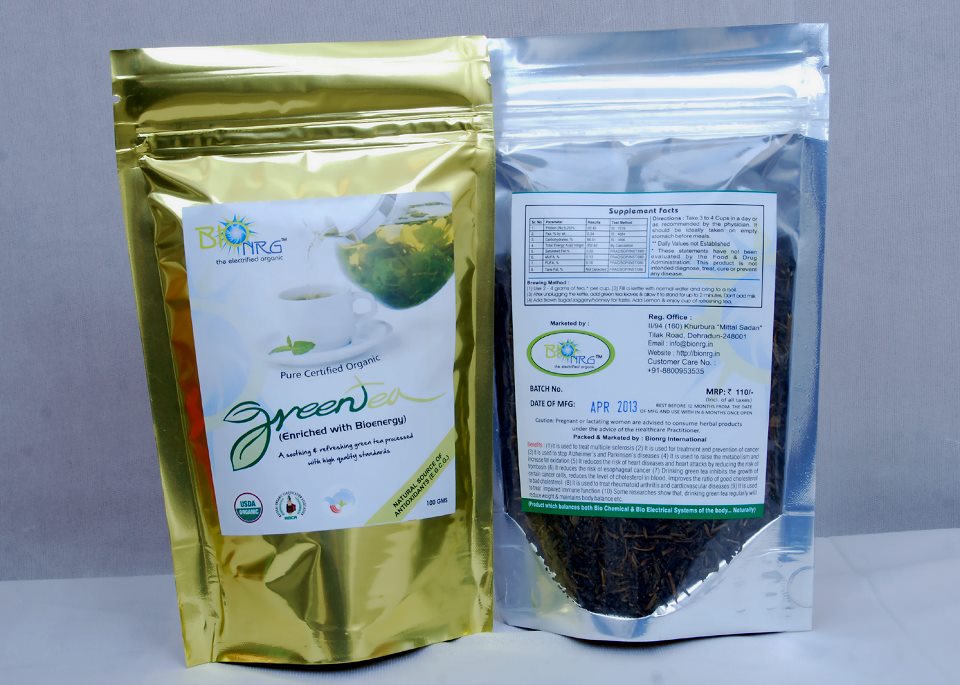 BioNRG International: BIO ORGANIC GREEN TEA (E.G.C.G)