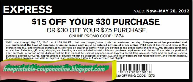 Express coupons 2018 printable