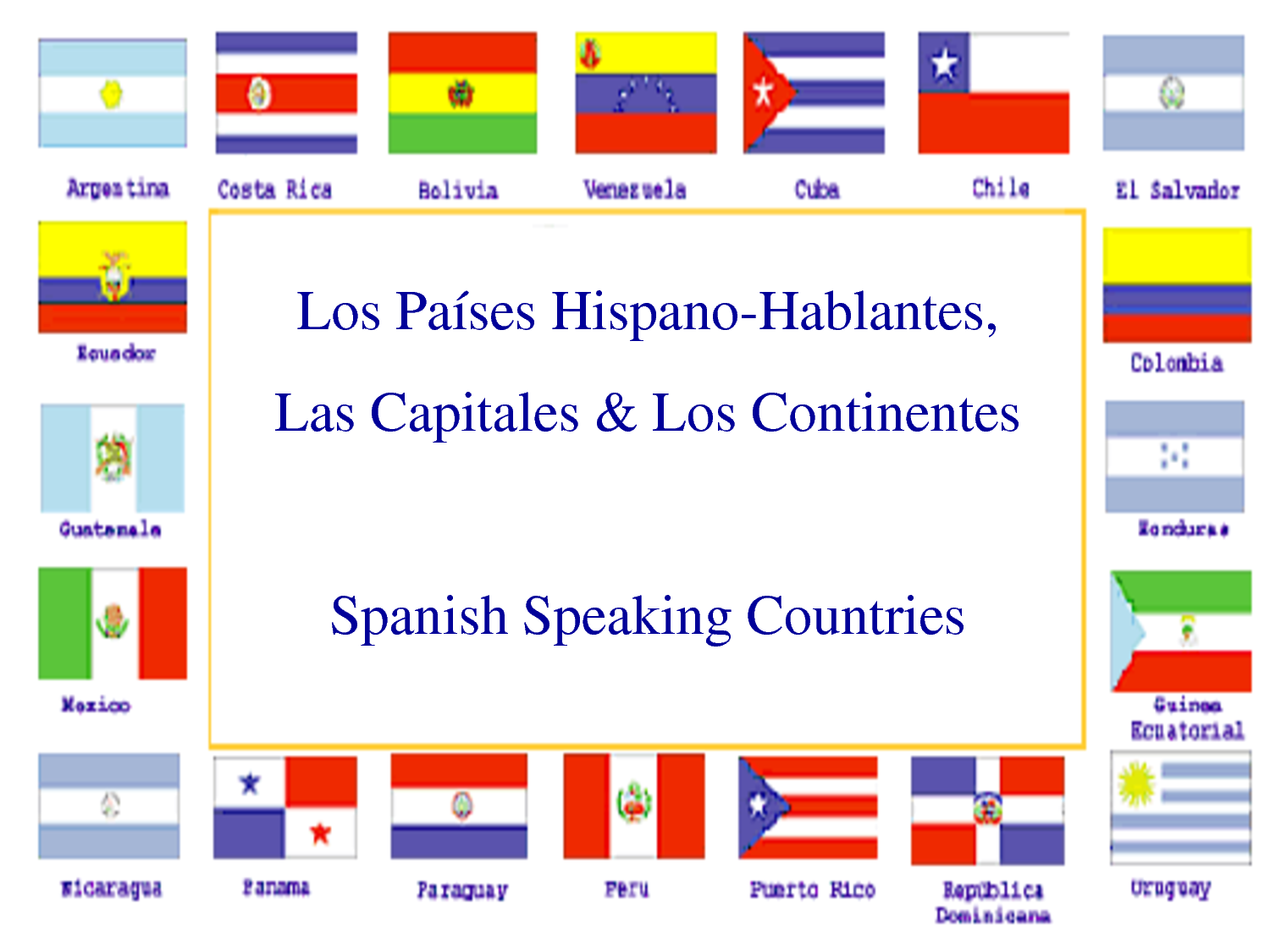 Mapa De Los Paises Hispanos