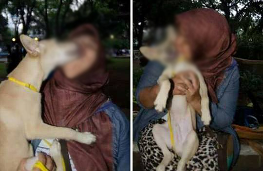 Pamer Cium Anjing, Gadis Berjilbab Ini Tuai Kecaman