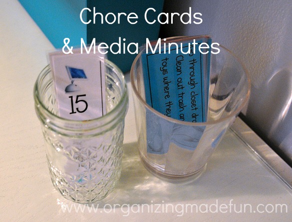 Chore cards and media minutes :: OrganizingMadeFun.com
