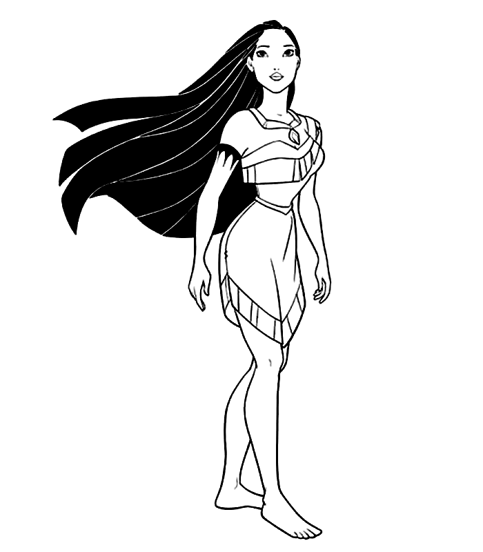 PRINCESS COLORING PAGES: POCAHONTAS COLORING IN PAGES