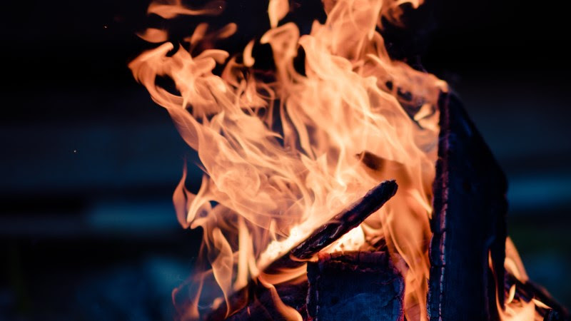 Wood Fire Burning