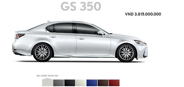 GS350 2016 có tới 7 màu phong phú cho khách hàng lựa chọn GS350 2016 có tới 7 màu phong phú cho khách hàng lựa chọn