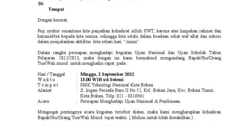Surat Resmi Tentang Perpisahan Sekolah Kelas 6 Hellowinp