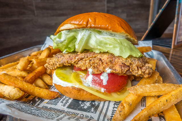 Fried Chicken Sandwich and French Fries at Prohibition Kitchen - Where to Eat in St. Augustine, Florida - we found several hidden gems in St. Augustine that you MUST try on your next trip. Pizza, Burgers, Sandwiches, Craft Cocktails, and CRAZY milkshakes! Something for everyone!! Fried Chicken Sandwich and French Fries at Prohibition Kitchen - Where to Eat in St. Augustine, Florida - we found several hidden gems in St. Augustine that you MUST try on your next trip. Pizza, Burgers, Sandwiches, Craft Cocktails, and CRAZY milkshakes! Something for everyone!!