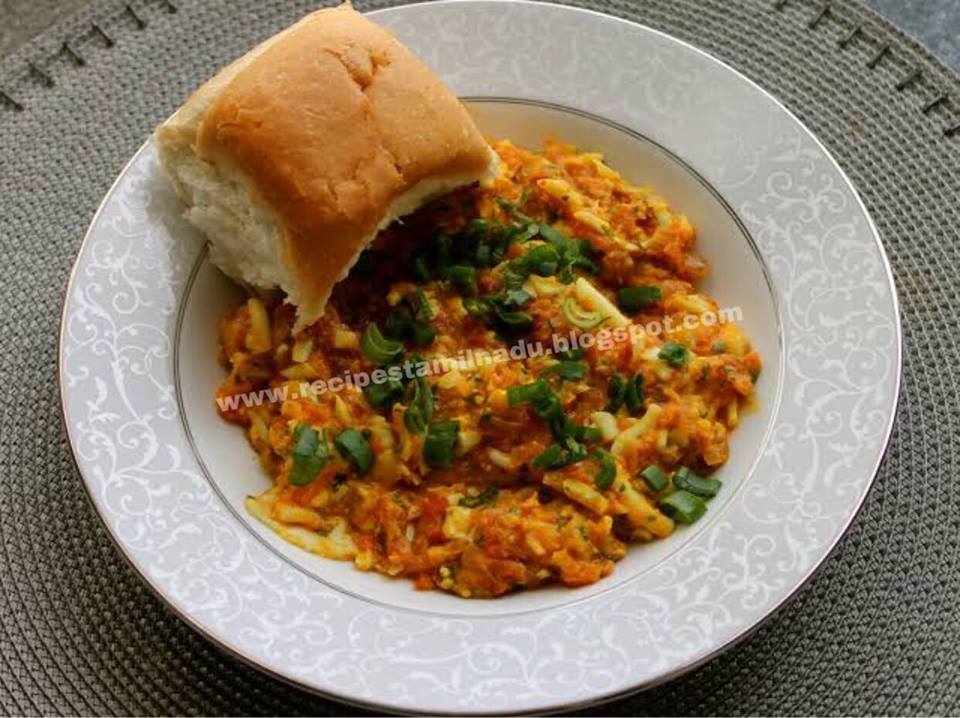Avicha Muttai Thuruval Kari (Boiled Egg Shredded Curry) Tamil Nadu