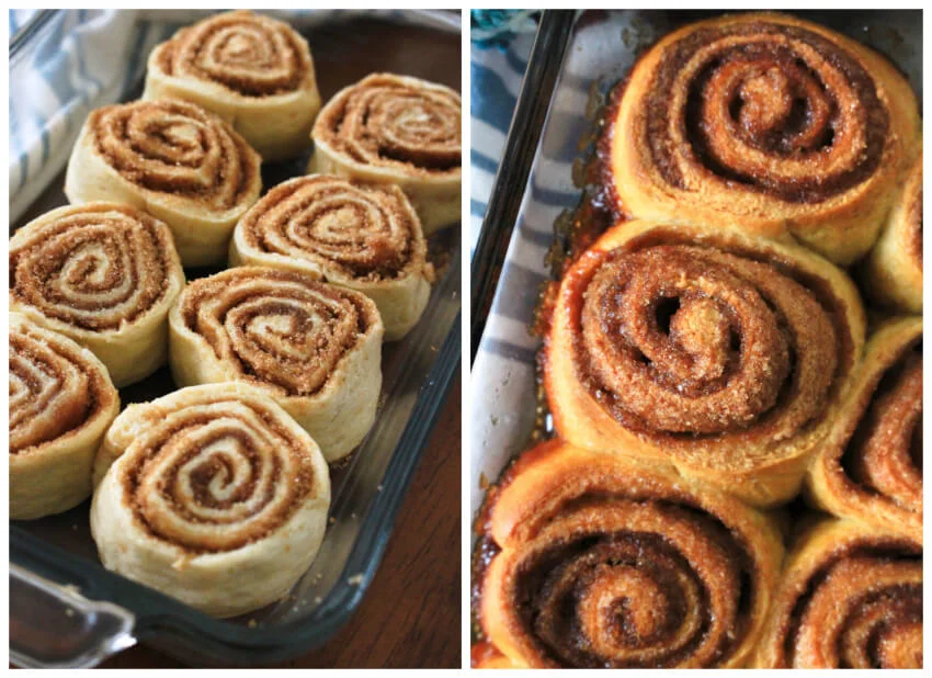 Crescent Roll Cinnamon Rolls are filled will sweet cinnamon sugar and topped with a dreamy cream cheese frosting This easy crescent roll recipe is ready in less than 30 minutes! #crescentrolls #breakfast