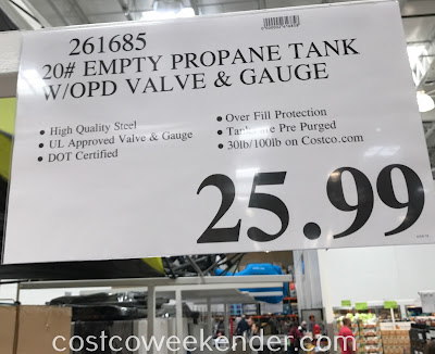 Deal for the Flame King Max 20lb Propane Tank at Costco