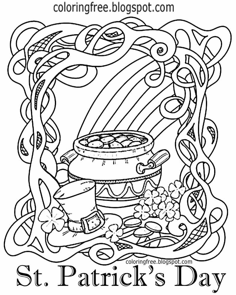 Irish Coloring Pages Printable