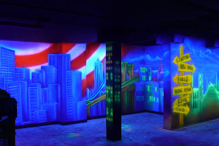 Mural UV Malowanie obrazu techniką uv, obraz w ultrafiolecie świecący w ciemności,