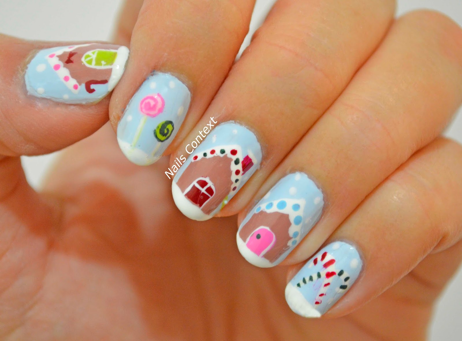 Nails Context: Gingerbread House