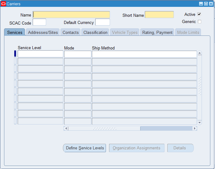 Defining Shipping Method in Oracle « Learn Oracle