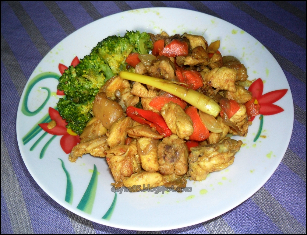 deyna83 Ayam Goreng Halia + Brokoli + Lobak Merah