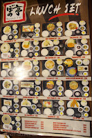 Lunch Set Prices of Bono Tei