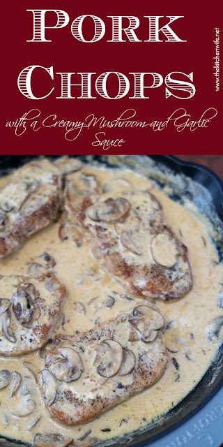Pork Chops with a Creamy Mushroom and Garlic Sauce Recipe - The Kitchen ...